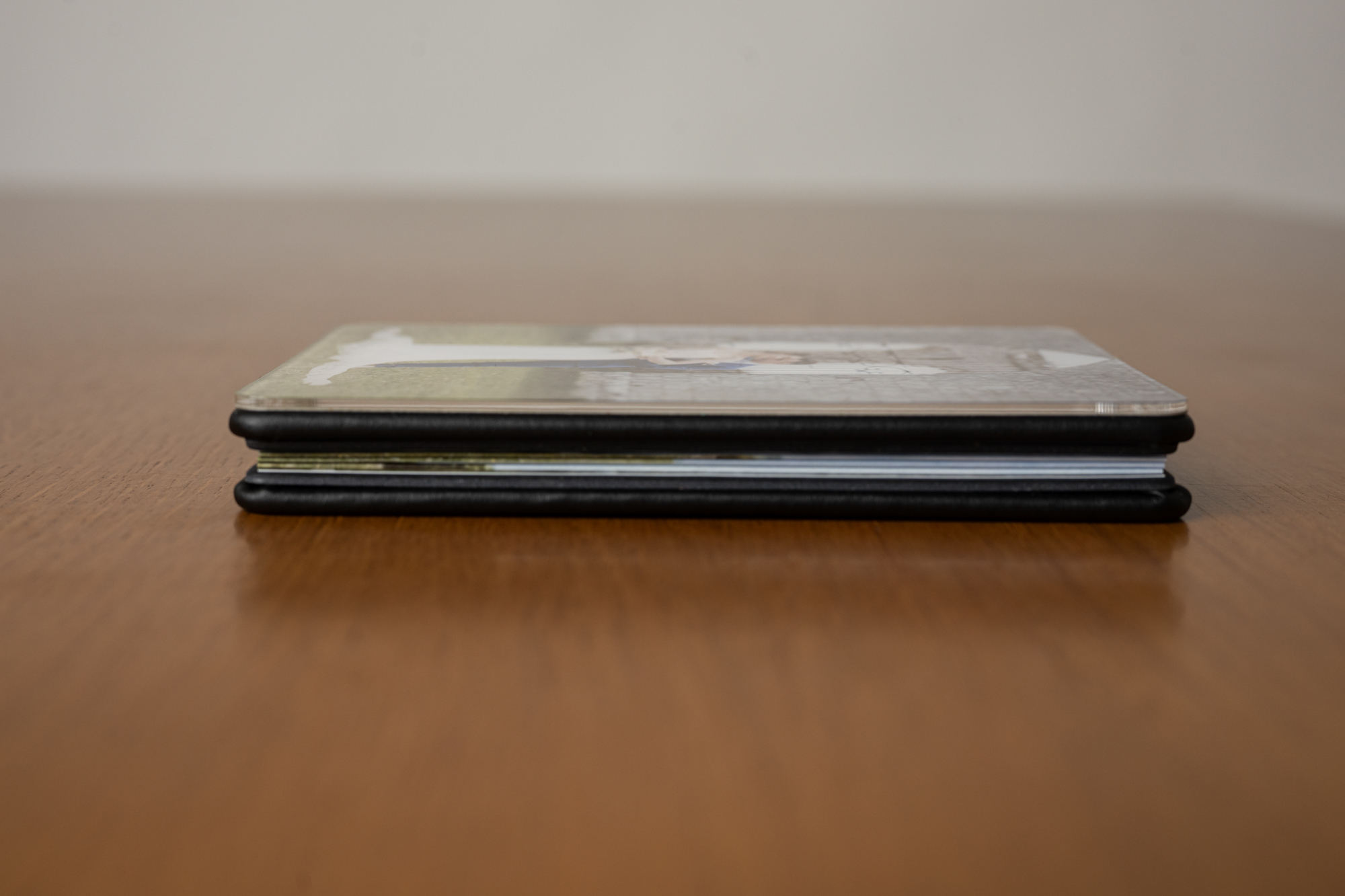 Mini livre accordéon plexi — couverture similicuir