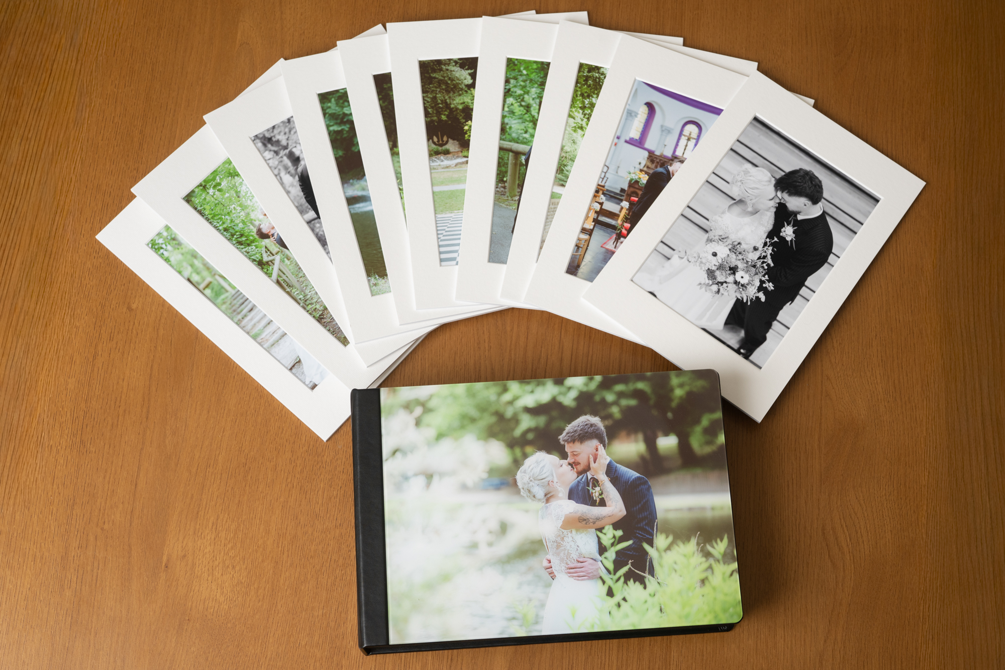 Coffret folio — photos disposées